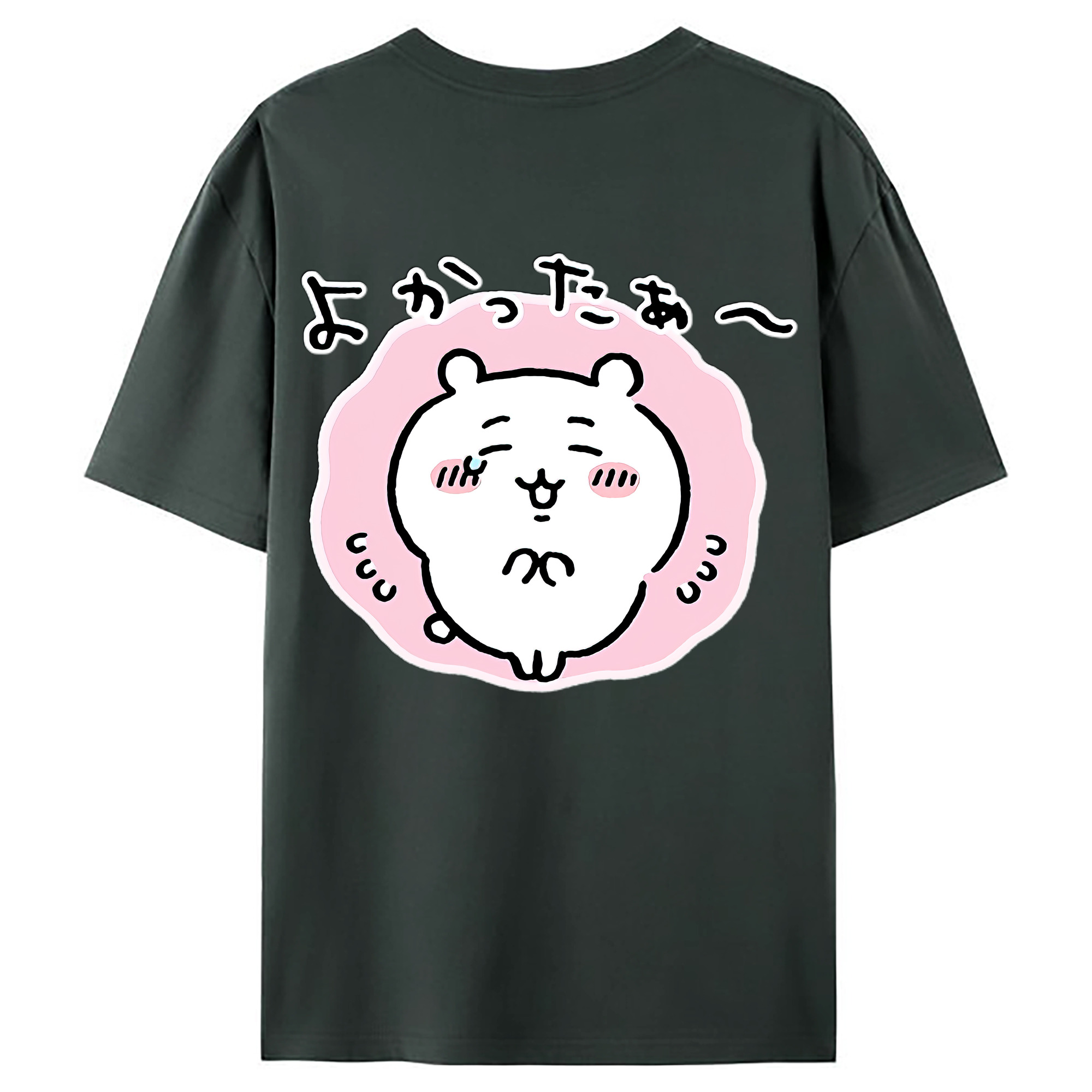 （画像用） ちいかわ ちいかわ Chii-kawa chiikawa 綿100％ メンズ半袖Tシャツ（バックプリント） 通気性